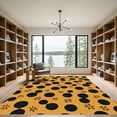 thumbnail image 2 of ODIKA 4x6 Machine Washable Non-Slip Area Rug, Savanna Spirit Interlocking Spotted with Expressive Tiger Markings High Traffic Rug with Pad, Gold, 920136, 2 of 8