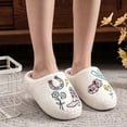 thumbnail image 6 of BERANMEY Cute Smile Cowboy Slippers for Women Perfect Soft Plush Comfy Warm Slip-On Western Boots Slippers fo Women Indoor Fluffy House Slippers for Women and Men Non-slip Fuzzy Flat Slides, 6 of 8
