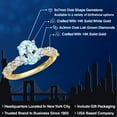 thumbnail image 2 of Gem Stone King 14K Two Tone Gold Sky Blue Topaz and Lab Grown Diamond Engagement Ring for Women | 2.90 Cttw | Oval 9X7MM | Gemstone November Birthstone | Size 5, 2 of 6