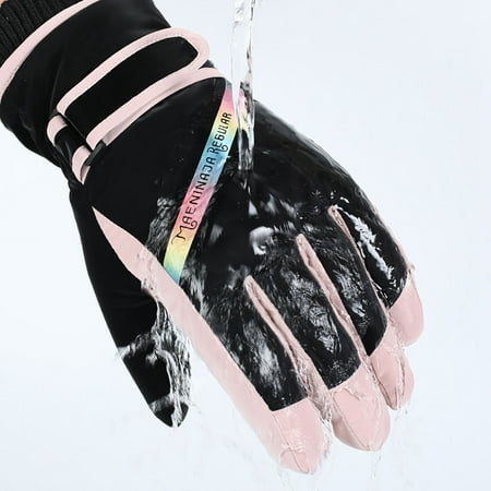 

Skiing Gloves Thick Nonslip Windproof Outdoor Gloves Winter Gloves for Women