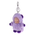 thumbnail image 1 of Llavero de Muñeca de Bebé Durmiente de Simulación de 10 Cm, Llavero con Pompón, Colgante para Regalos de Niña Y Mujer Púrpura Sunnimix Sleeping Doll Key Chain, 1 of 8