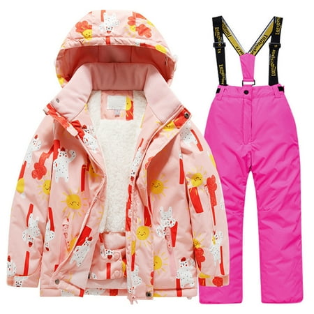 

Infant Boys Casual Outfit Sets Boys Clothes Lined Ski Jacket Pants Winter Snowboarding Rain Coats Girls Snow Soft Children s Suit Cute Kids Clothes Hot Pink 4-6 Years
