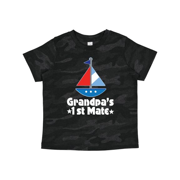 Inktastic Grandpas First Mate Nautical Sailboat Boys Toddler T-Shirt
