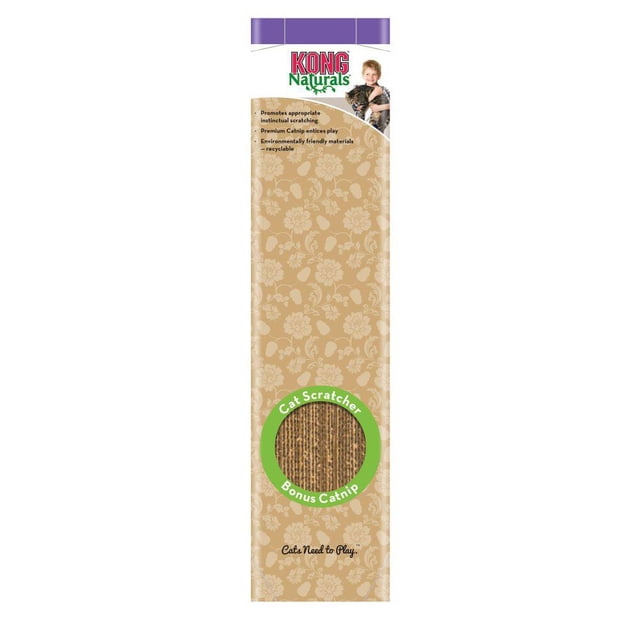 KONG - Naturals Grattoir pour Chat, Simple - Matériau Réversible Compatible avec l'Écho, Herbe à Chat Nord-Américaine de Qualité Supérieure