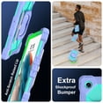 thumbnail image 3 of ELEHOLD Heavy Duty Case for Samsung Galaxy Tab A8 10.5 (2022), 3-Layer Rugged 360 Rotating Kickstand Handle Grip Shoulder Strap Kids Friendly Shockproof Galaxy Tab A8 Case X200/X205,Purple+Mint, 3 of 8