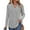 Gray, variant on Shine Up Hoodies for Women Ribbed V Neck Knit Pullover Sweater Fall Hooded Sweatshirts