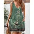 thumbnail image 3 of Zeagoo Women T Shirt Dress with Pockets Summer Beach Dress for Women V Neck Sun Dress Women Short Mini Dress A Line Dress, 3 of 6
