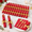 Red-Rose-30, variant on 30-Piece Christmas Pre-Rolled Disposable Cutlery Set, Red and Green