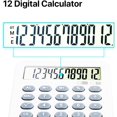 thumbnail image 3 of MGFED Basic Calculator Notepad with LCD Writing Tablet 12 Digit Display Grey, 3 of 7