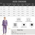 thumbnail image 4 of Fluffy Pajamas Set for Women Soft Comfy Fleece Pjs Pullover Pants Loose Plush Sleepwear Fuzzy Loungewear for Winter, 4 of 12