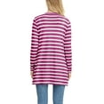 thumbnail image 5 of Cueply Womens Cardigan Long Sleeve lightweight Striped Open Front Casual Button Loose Knit Sweater, 5 of 6