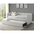 thumbnail image 2 of Newboti Furniture Luxurious 1pc Modern Daybed Button Tufted Nailhead Trim Bedroom Living Room Furniture Dove Gray Finish 48424, 2 of 6