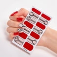 thumbnail image 4 of 14-Piece Red Gel Nail Polish Strips Kit with Nail File & Stick - Long-Lasting UV/LED Cured, Real Gel Formula, Safe Waterproof Material, Easy Application & Removal for Salon-Quality DIY Manicure - AF37, 4 of 6