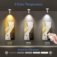 thumbnail image 3 of LED Spotlight Indoor, Rechargeable Battery Uplighting Indoor with Timer＆Dimmable Remote, 3CCT Picture Lights for Wall, Wireless Accent Light for Plants Artwork Painting, 2 Pack White, 3 of 8