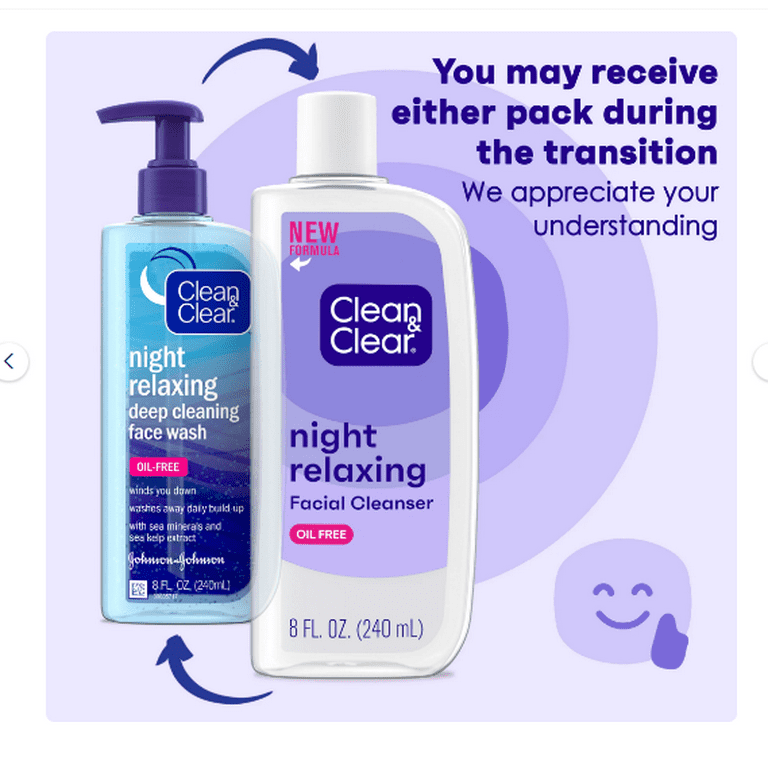 Clean & Clear Night Relaxing Deep Cleaning Face Wash Oil