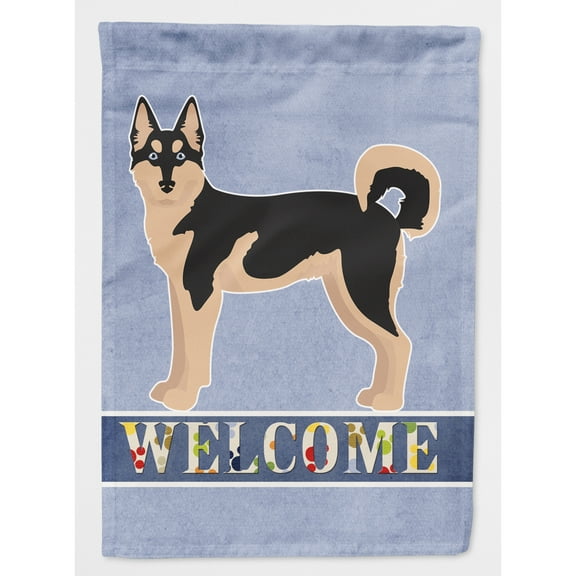 Carolines Treasures CK3737CHF Gerberian Shepsky 2 Welcome Flag Canvas House Size  Large multicolor