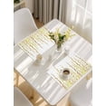 thumbnail image 5 of Sage Green Polka Dots Placemats Set of 6, Yellow Watercolor Abstract Art Placemats for Dining Table, Place Mats for Kitchen Tabletop, Waterproof Wipeable Dining Table Mats Set, 5 of 9