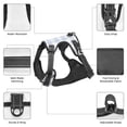 thumbnail image 3 of Naloa Blue Checkboard Pet Harness Vest with Traction Rope, Adjustable No-Choke Dog Vest for Outdoor, Walking - Medium, 3 of 4