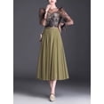 thumbnail image 2 of Women's Solid Color Long Skirts Layered Tulle Elastic Waist Skirts, 2 of 7
