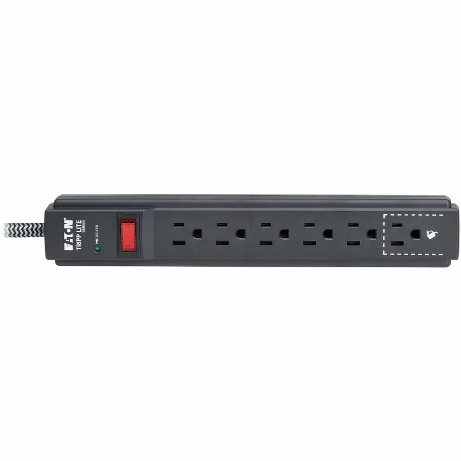 Eaton Tripp Lite Series Protect It! 6-Outlet Surge Protector, 5-15R Outlets, 1200 Joules, 20 ft. (6.1 m) Braided Cord, Black