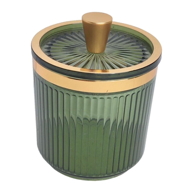Soporte para almohadilla de hisopo de algodón para maquillaje Yuyangstore organizador de maquillaje verde claro Estuche de almacenamiento para almohadillas de maquillaje