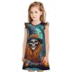 thumbnail image 1 of Balery Cartoon Pumpkin Skull Camisón de princesa para niñas, pijama de algodón con mangas abullonadas, suave y bonito.-Small, 1 of 6