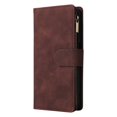 thumbnail image 2 of For Samsung Galaxy A57 5G Matte Texture Wallet Phone Case with 6 Card Holder Zipper Pocket, Magnetic Closure Premium Folio PU Leather Flip Case With Wrist Strap,Coffee,For Galaxy A57 5G, 2 of 10