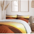 thumbnail image 6 of Ambesonne Desert Duvet Cover Sets, Footprints on Sand Dunes, 2-King, Dark Orange Yellow, 6 of 7