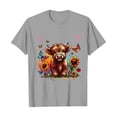 thumbnail image 2 of Itsame Summer Short Shirt Sleeved for Womens T-Shirt Tops Round Neck Blouses Gray Size L, 2 of 4
