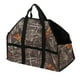 thumbnail image 4 of YM-Bolsa para transportar leña, bolsa de transporte para troncos de madera de tela Oxford de gran capacidad, con asa reforzada, camuflaje de hojas, 4 of 10