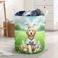 thumbnail image 3 of Happy Easter Hello Spring Goldendoodle Playing Football Foldable Laundry Basket Doodle Dog Lover Gifts Idea Organizer Storage with Handles - 13003, 3 of 5