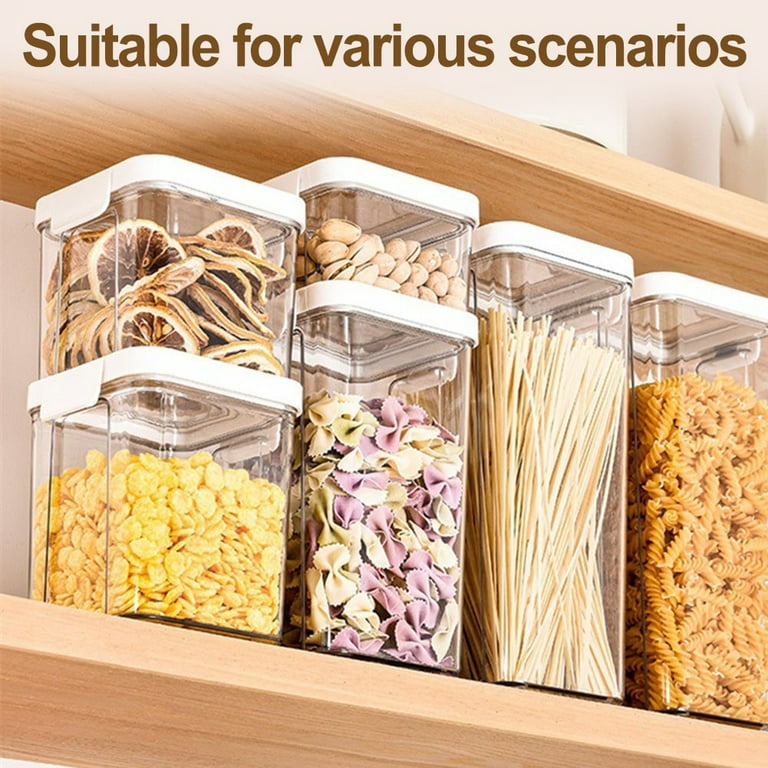 Bloom & Breeze Airtight Food Storage Containers , Stackable with Labels, Glass Storage Containers with Acacia Wood Lids, Cereal and Pasta Containers