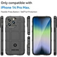 thumbnail image 2 of Slim Phone Case for iPhone 14 Pro Max,Rugged Shield Phone Case with Military Grade Shockproof Protection,Drop-Tested and Camera Lens Protection Cover for iPhone 14 Pro Max (6.7), HD Black, 2 of 8