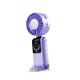 thumbnail image 3 of Ventilador de mano pequeño 100 Velocidad ajustable plegable Bajo ruido con pantalla LED Ventilador portátil para campamento de cocina Interior al aire violeta, 3 of 8