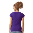 thumbnail image 5 of Gildan Softstyle Women’s T-Shirt, Semi-fitted 100% ring-spun cotton Tee, Purple Shirt Size-XL, 5 of 5