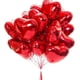 thumbnail image 1 of 50 globos de Mylar con forma de corazón, color rojo, 18.0 in, para decoración de fiesta de cumpleaños, día de San Valentín, decoración de boda, compromiso, vacaciones (rojo), 1 of 5