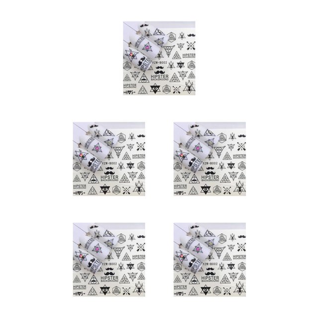 Destyer Multi Pattern Cartoon Animal Nails Art Sticker 3D Nail Wrap Sticker Tips DIY Manicura Stickers Tool YZW-B002 5Set
