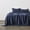 Midnight Blue, variant on Cloud Fino 100% Pure Linen Sheet Set- 4 Piece Bed Sheet Set- 15" Deep Pocket- Fitted Sheet, Flat Sheet & 2 Pillowcases- Cooling Bedding Set (White, King)