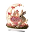 thumbnail image 4 of Decoración de mesa acrílica 2D con forma de conejito, adorno para el Día de San Valentín, y rosa de amor para dormitorio, oficina, vacaciones, es, 4 of 9