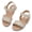 Khaki, variant on Girls Sandals Open Toes Cute Flats Sandals Adjustable Buckle Summer Shoes Brown 9 Toddler