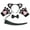 Black Pink, variant on Petitebelle Cat Headband Bowtie Tail Glove 4pc Costume (Black Pink, 1-4 Years)