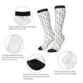 thumbnail image 6 of Fotbe Colorful Geometric print Women's Men's Novelty Crew Socks Cotton Socks Knee High Socks for Walking,Running,Nurses,Pregnancy, 6 of 9