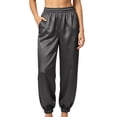 thumbnail image 2 of Aofany Womens Silk Satin Pajama Pants Loose Lounge Pants Drawstring Elastic Waist Pj Bottoms with Pockets, 2 of 9