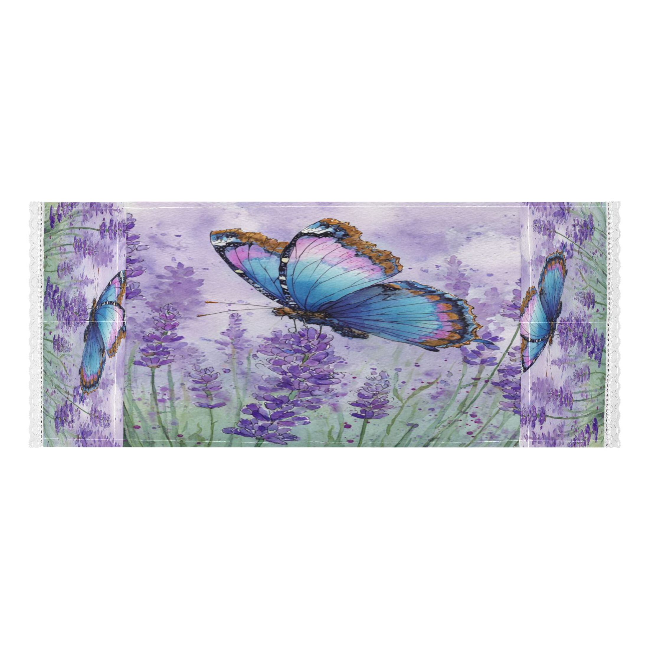 Wobogo Lavender Morpho Butterfly Washing Machine Cover Dustproof Washer Dryer Cover Waterproof Laundry Room Decorative Protector