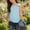 Blue, variant on YHAJDS Teen Girls Tank Top Solid Color Loose Fit Sleeveless Peplum Vest Summer Casual Blouse