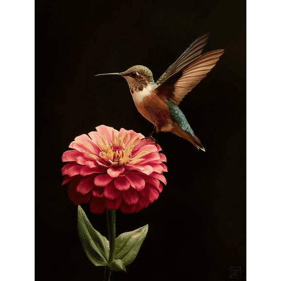 Flower Hummingbird Canvas Wall Art Home Decor for Living Room Bedroom Dining Room Hallway Office Kitchen