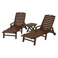 thumbnail image 2 of polywood 3-piece nautical outdoor folding chaise lounge & side table set, 2 of 3