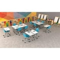 thumbnail image 2 of Correll Commercial Lamiante Top Collaborative Desk 34x20" RECTANGULAR, BLACK GRANITE BLACK/CHROME, 2 of 8