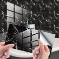 thumbnail image 1 of 12 Uds pegatinas de azulejos de pared JAMW autoadhesivas impermeables de PVC para mesa de muebles de gabinete de cocina negro 30x15cm, 1 of 5