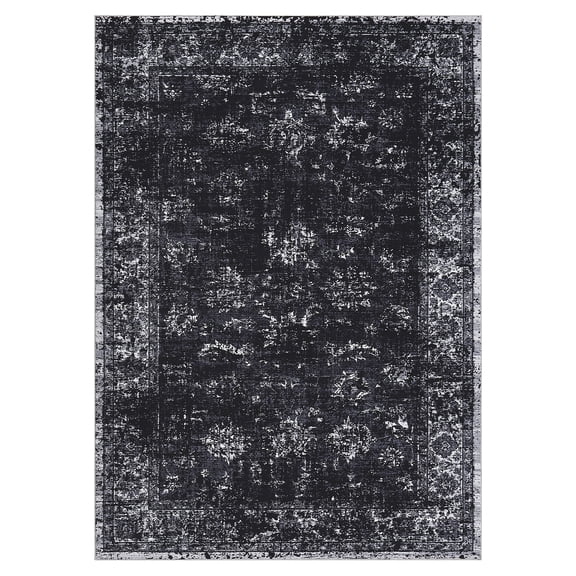 Large Washable Area Rug 10x13 Vintage Distressed Non Slip Soft Low Pile Collapsible Carpet Multi Color Boho for Living Room Bedroom Kitchen Hallway